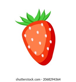 Icono de fresa vectorial. Dibujo en color de fresas
