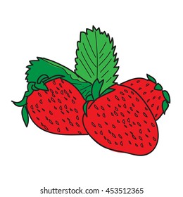 Vector strawberry illustration.