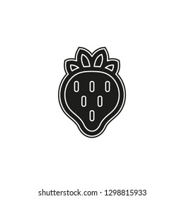 vector strawberry illustration, sweet nutrition symbol