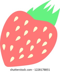Vector strawberry isolated on white background