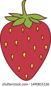 Vector strawberry isolated on white background