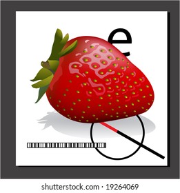 Vector Strawberry as magazine ad