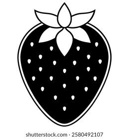 Vector of strawberry on white background.