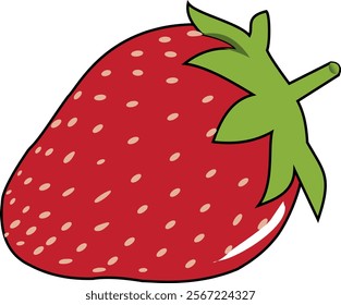 Vector strawberry. Strawberries are healthy and fresh fruit