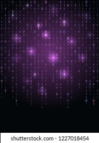 Vector streaming binary code background.