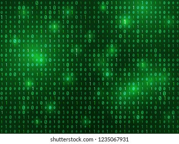 Vector streaming binary code background.