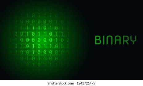 Vector streaming binary code background.