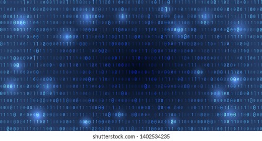 Vector streaming binary code background.