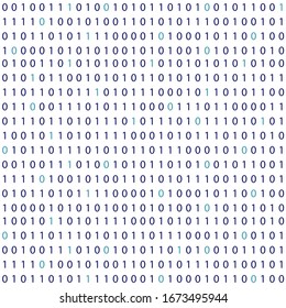 Vector streaming binary code background for Big Data and technology, hacker concept illustration, coding, decryption and encryption. Matrix wallpaper. 10 eps