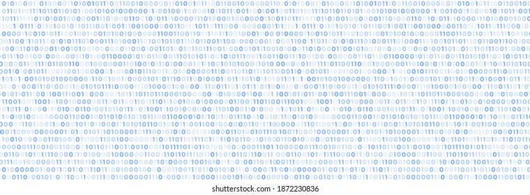 Fondo de código binario de streaming de vectores. Datos y tecnología, descifrado y cifrado, números de fondo de la computadora 1,0. Concepto de codificación o hacker. Ilustración vectorial.