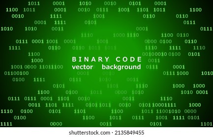 Vector streaming binary code background. Big data concept, neon row matrix vector. Data technology computer backdrop. Binary numbers 1, 0. Zero, one numbers cyber monday sale background.