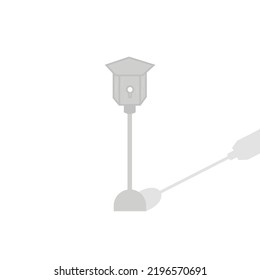 un vector de una lámpara de calle con sombra