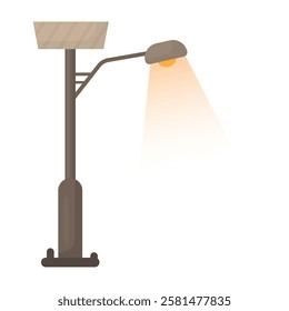 vector street lamp that uses sunlight absorption energy