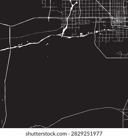 Vector Street Map of Goodyear Arizona Black and White Minimalist City Road Map