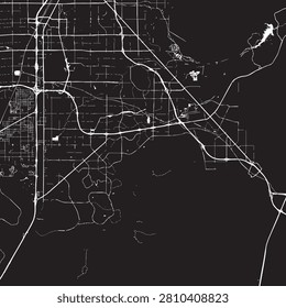 Vector Street Map of Henderson Nevada – Black and White Minimalist City Road Map