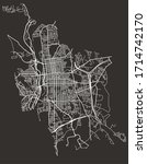 Vector street map of Manchester, New Hampshire, USA, with major and minor roads from GPS traces