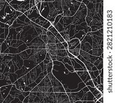 Vector Street Map of Marietta Georgia Black and White Minimalist City Road Map
