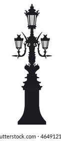 Vector streetlight in flat style