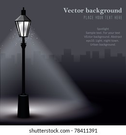 Vector Streetlight at Night