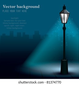 Vector Streetlight at Night