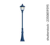 vector streetlighting cartoon art deco retro illustration isolated