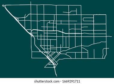 Vector Streets Road Map Modesto California Stock Vector (Royalty Free ...