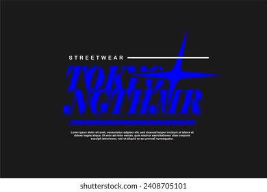 Vector streetwear design ideas concept vector graphic tee design suitable for printing