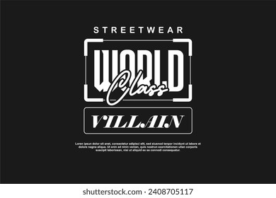 Vector streetwear design ideas concept vector graphic tee design suitable for printing