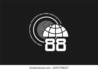 Vector streetwear design ideas concept vector graphic tee design suitable for printing	