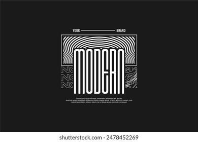 Vector streetwear style concept modern graphic tee design templates ideas
