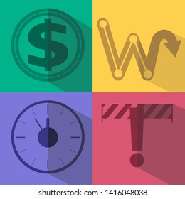 vector of strength, weakness, opportunity and threat in business theme