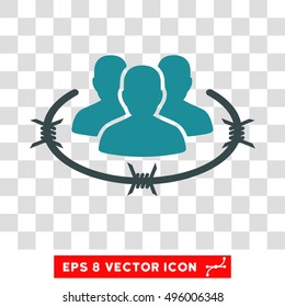 Vector Strict Management EPS vector icon. Illustration style is flat iconic bicolor soft blue symbol on a transparent background.