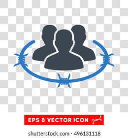Vector Strict Management EPS vector icon. Illustration style is flat iconic bicolor smooth blue symbol on a transparent background.