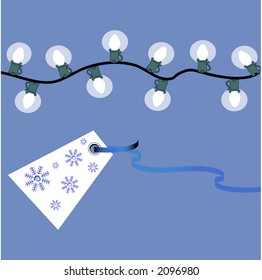 vector string of christmas tree lights