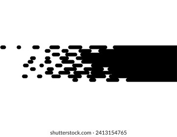 
Vector stripe black on white with smooth transition. Black and white sports pattern with abstract pixels. Vector background. halftone