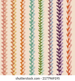 Vector Stripe leaves seamless pattern background. Perfect for fabric, scrapbooking, wallpaper projects