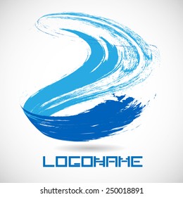 Vector Stripe Logo Design Template . Spiral Shape Cycle Creative Symbols . 