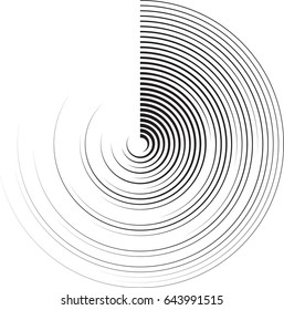 Vector Stripe Logo Design Template. Circle Shape Cycle Creative Symbols.