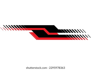 Vector stripe on a white background. For sports cars, vehicles, sportswear, interior design. Striped design element. Modern  pattern. Trendy striped vector background