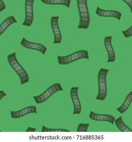 Vector Stripe Seamless Pattern Isolated on Green Background