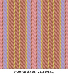 Vector stripe seamless of vertical texture lines with a background fabric pattern textile in red and orange colors.