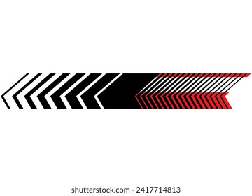 Vector stripe for a sports car, boat, yacht, motorcycle, toy, sportswear. Striped racing pattern. Sports vector background made of lines