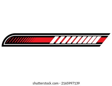 Vector stripe for sports car, moto, boat. Sports pattern. Vehicle sticker. Trendy striped vector background