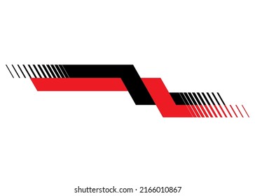 Vector stripe for sports car, moto, boat. Sports pattern. Vehicle sticker. Striped vector background