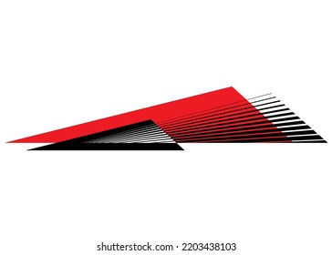 Vector stripe for sports car, moto, boat. Sports pattern, vehicle sticker, sportswear pattern, for toys. Arrow. Vector background