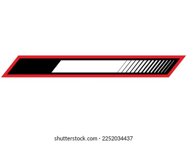 Vector stripe for a sports car, moto, boat, body, truck, SUV, minibus, van. Vehicle sticker, Sports pattern. Design element. Print for sportswear. Stripe with place for text, Modern vector background.