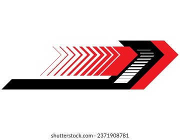 Banda vectorial para un coche deportivo, motocicleta, barco, juguete, ropa, diseño interior. Patrón vectorial moderno. Fondo rayado.