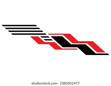 Vector stripe for a sports car, motorcycle. boat, toy, sportswear. Design element, Striped vector pattern. Trendy vector background.