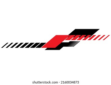 Vector stripe for sports car. Sticker. Pattern for vehicles. Vector striped background