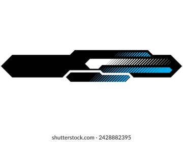 Vector stripe. Sporty black and blue striped pattern with space for text. Vector background.